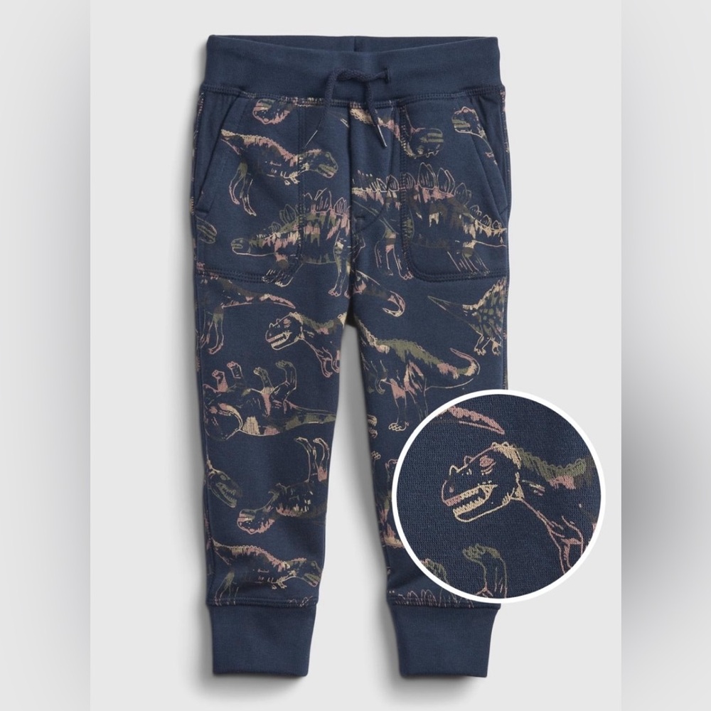 Gap Navy Dinosaur Joggers